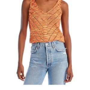 Aqua Talia Marled Crochet Tank